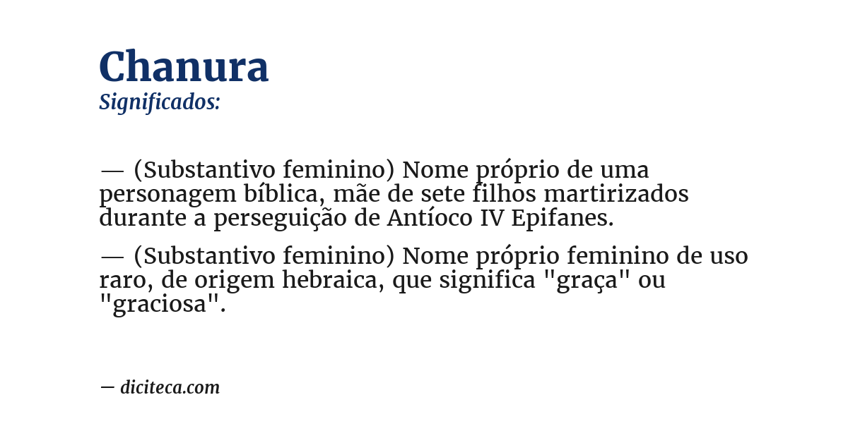 Significado de chanura