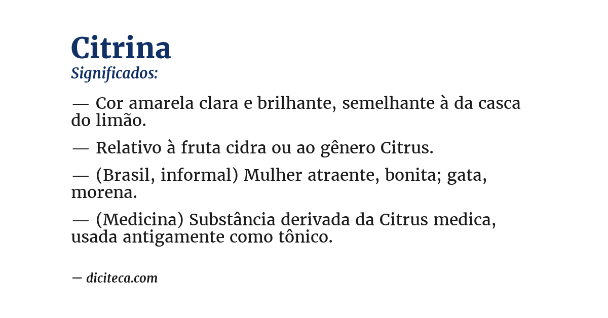 Significado de citrina