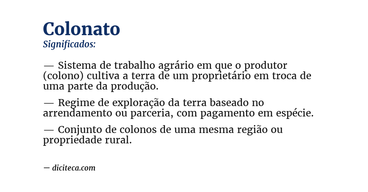 Significado de colonato