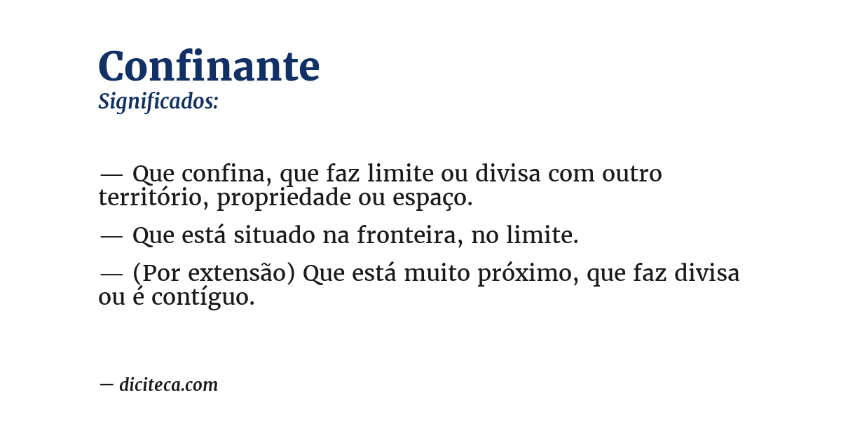 Significado de confinante