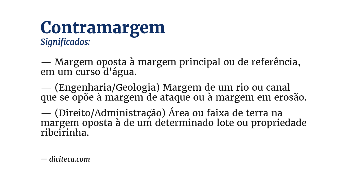 Significado de contramargem