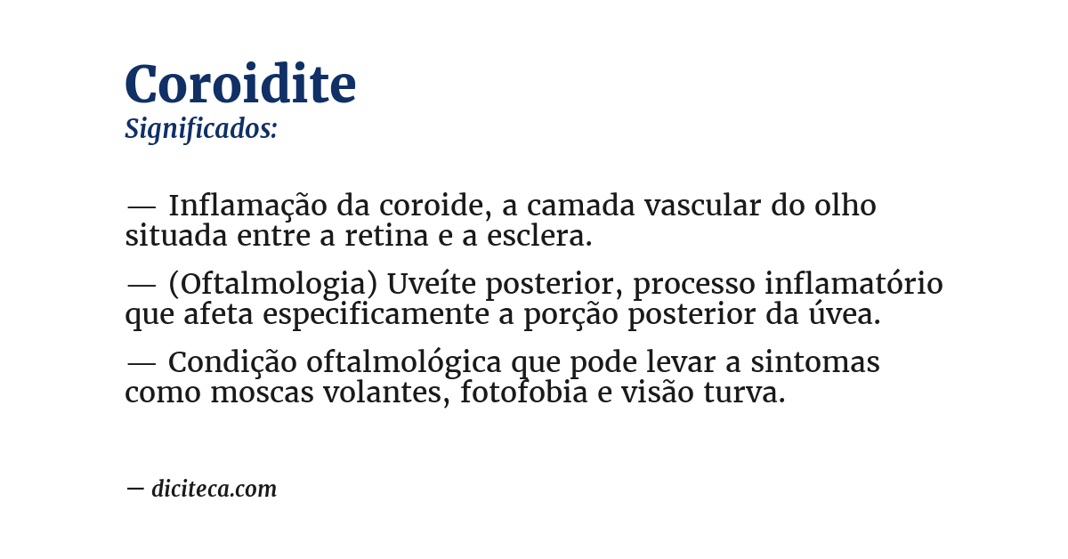 Significado de coroidite