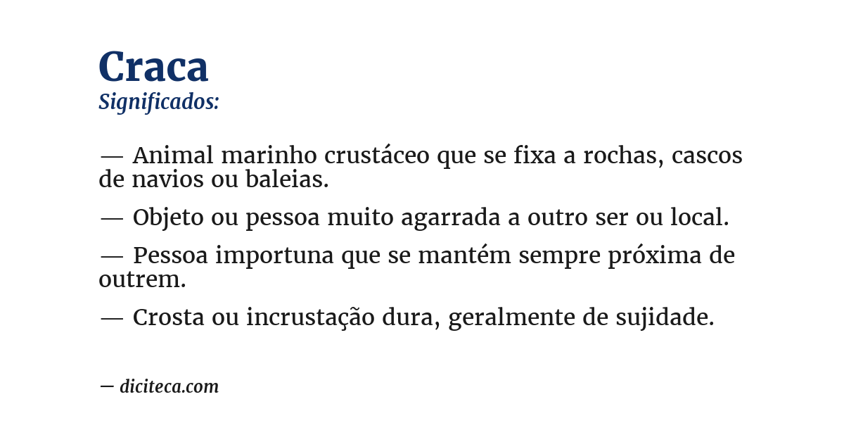 Significado de craca