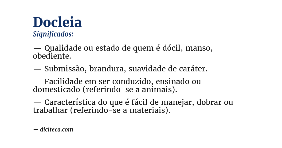 Significado de docleia