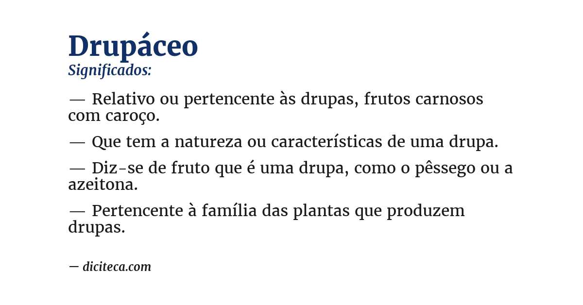 Significado de drupáceo