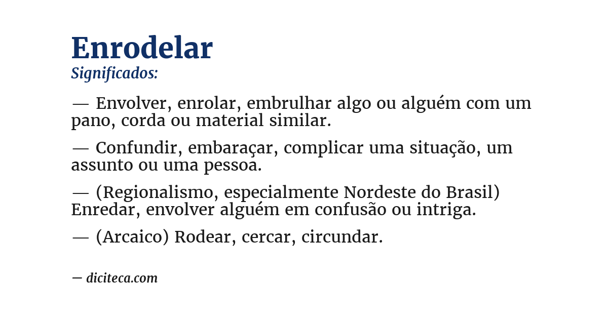 Significado de enrodelar