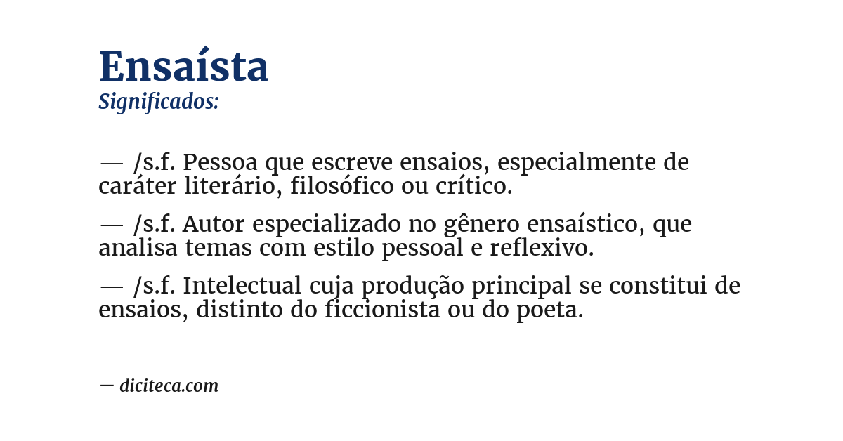 Significado de ensaísta