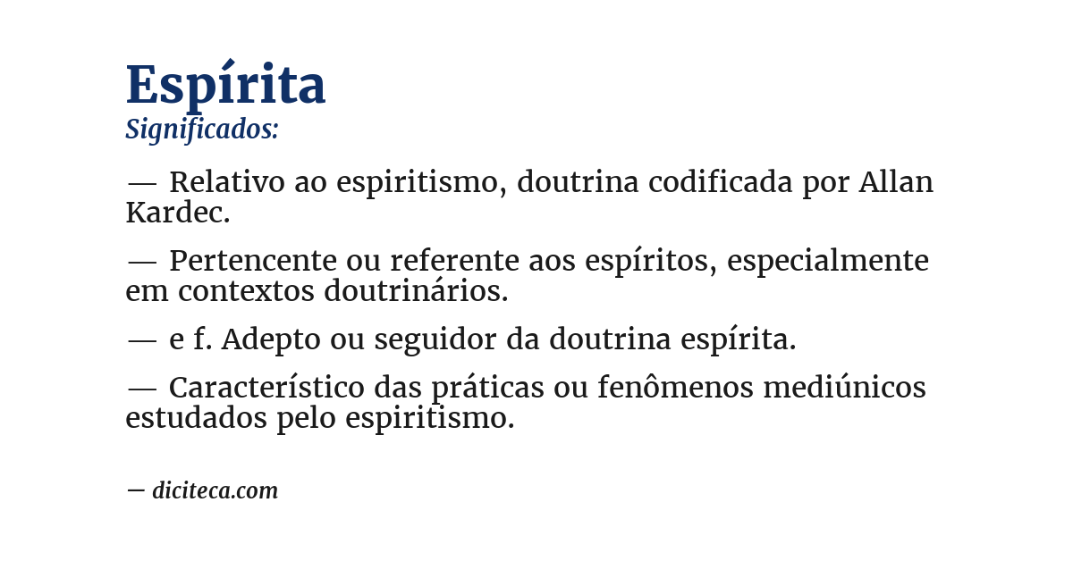 Significado de espírita
