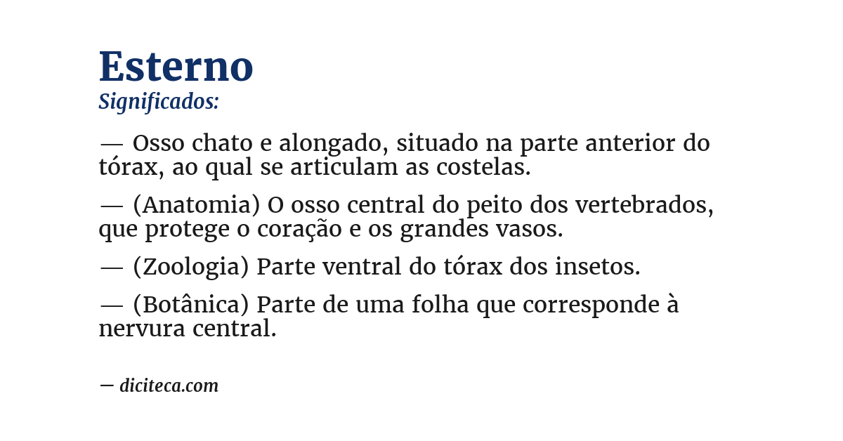 Significado de esterno