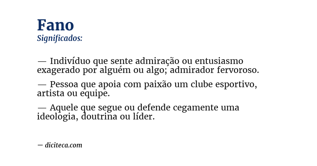 Significado de fano
