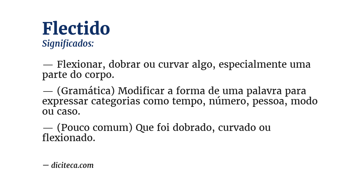 Significado de flectido