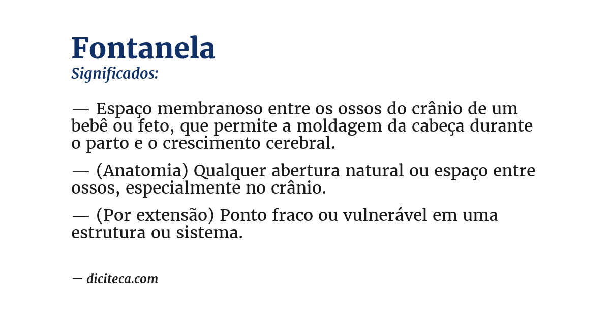 Significado de fontanela
