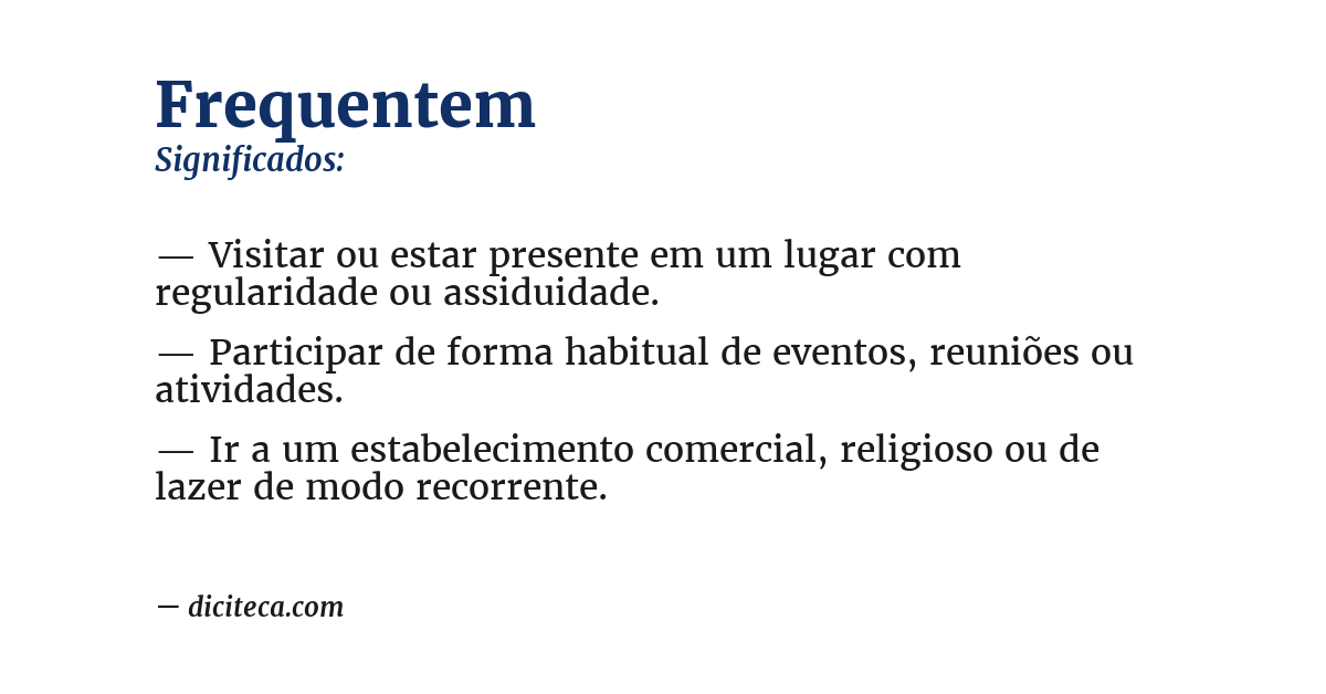 Significado de frequentem