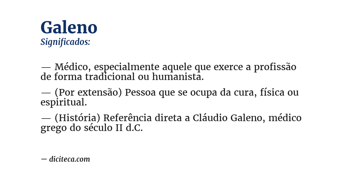 Significado de galeno