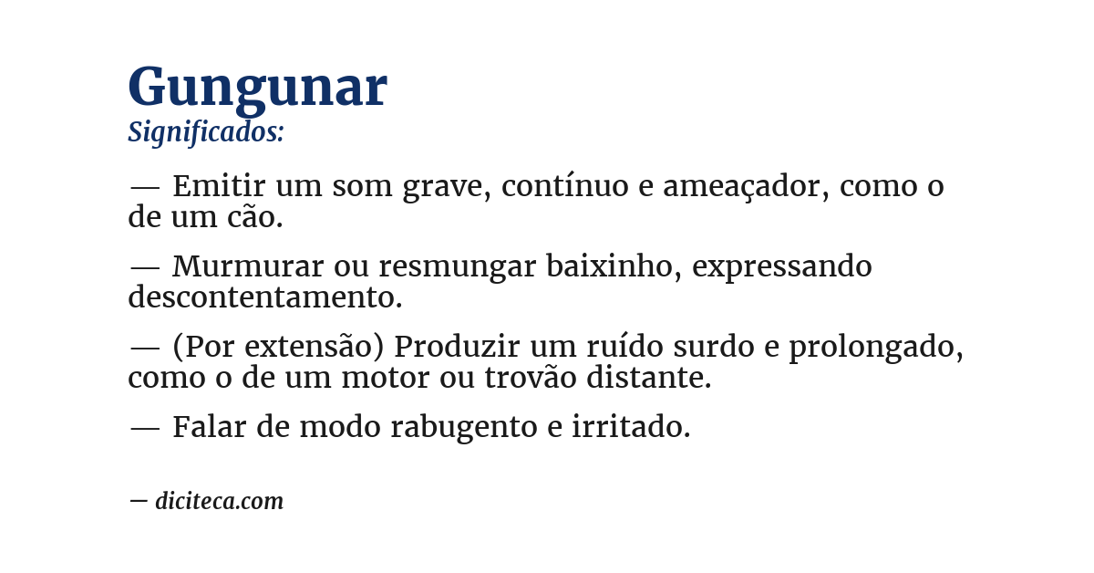 Significado de gungunar