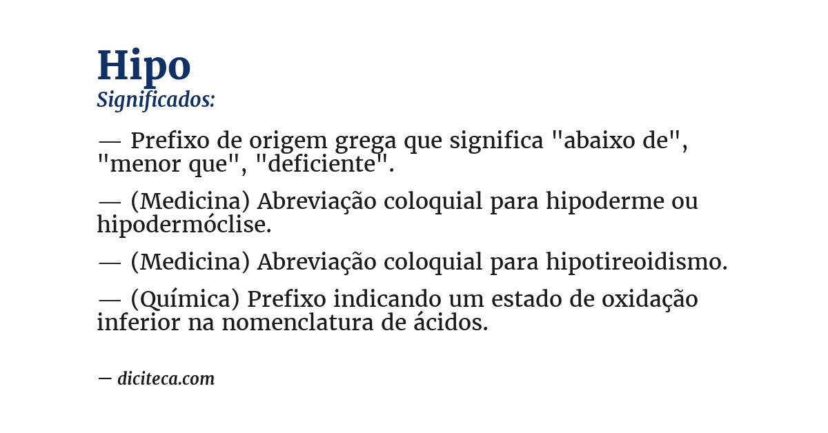 Significado de hipo