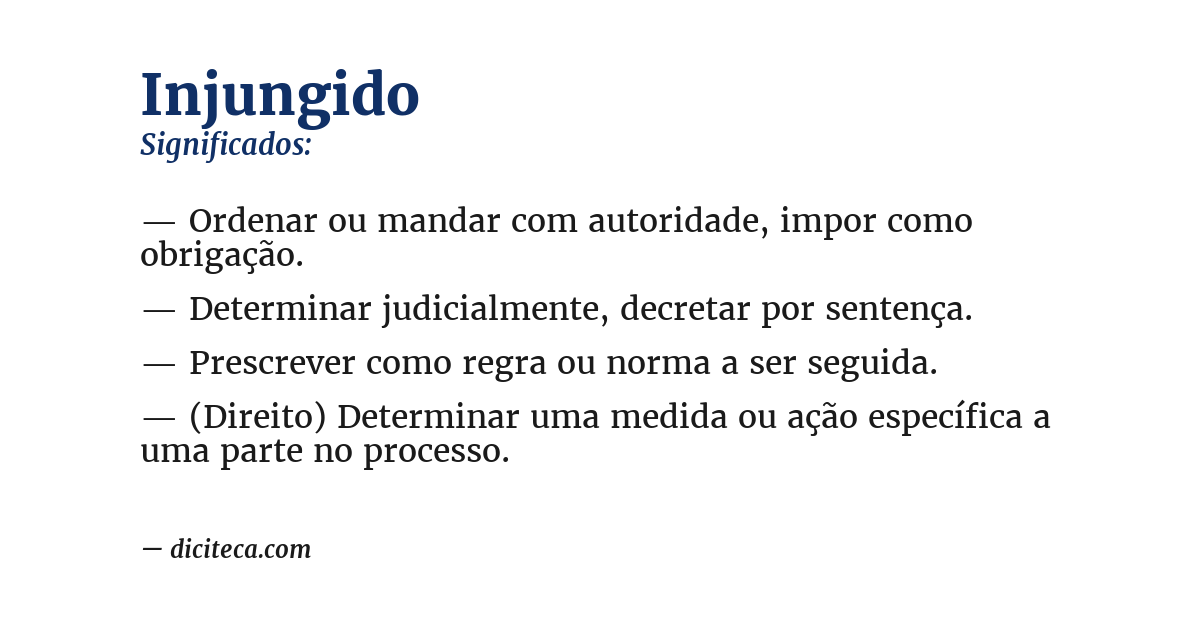Significado de injungido