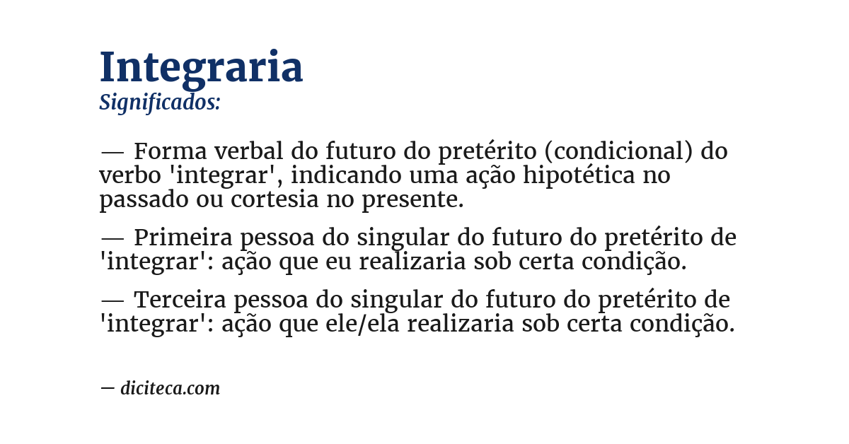 Significado de integraria