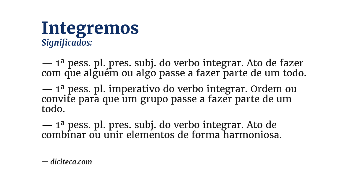 Significado de integremos