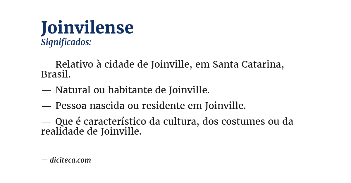 Significado de joinvilense