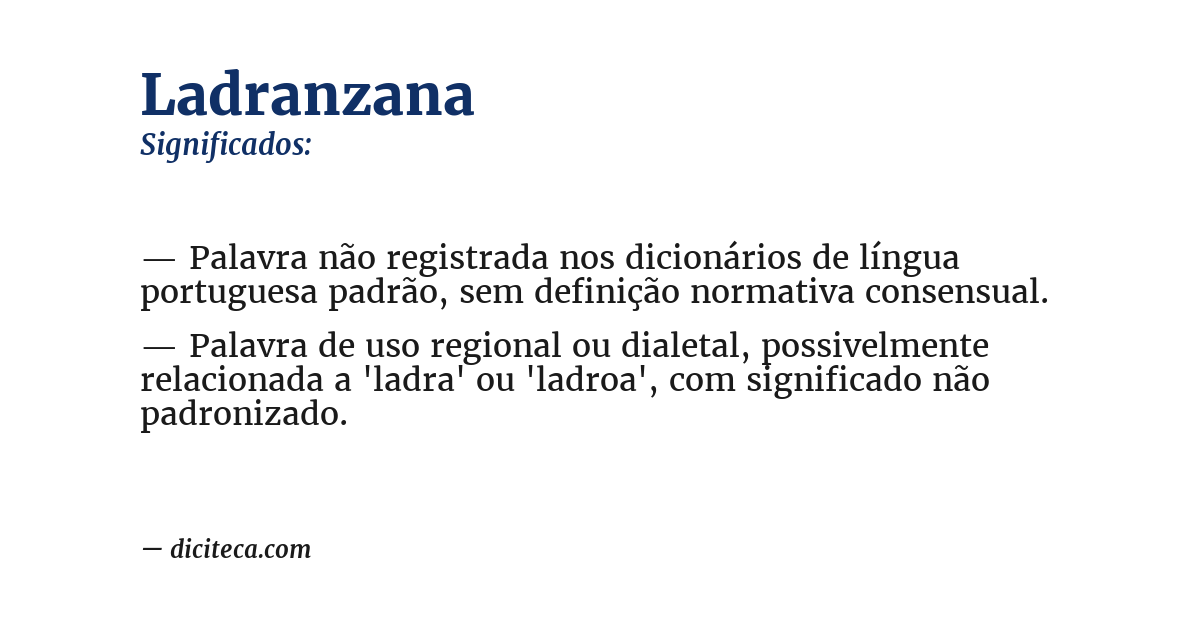Significado de ladranzana