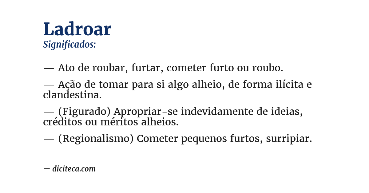 Significado de ladroar