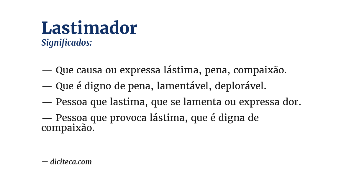 Significado de lastimador