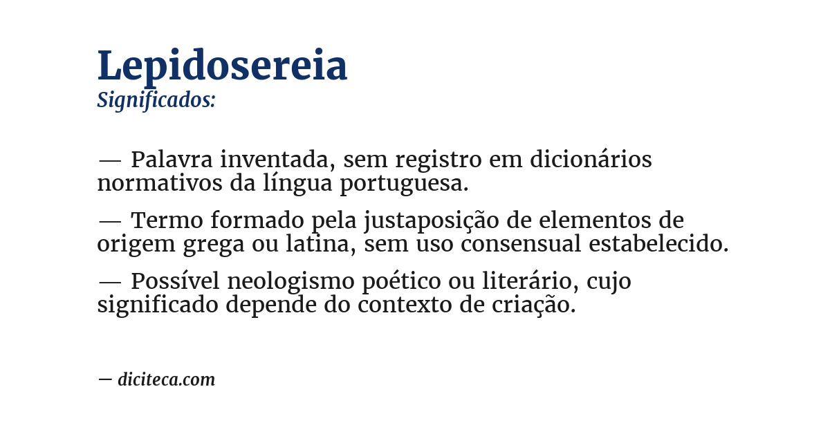 Significado de lepidosereia