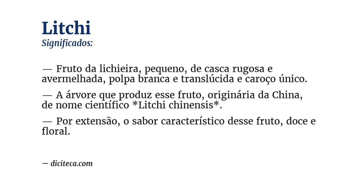 Significado de litchi