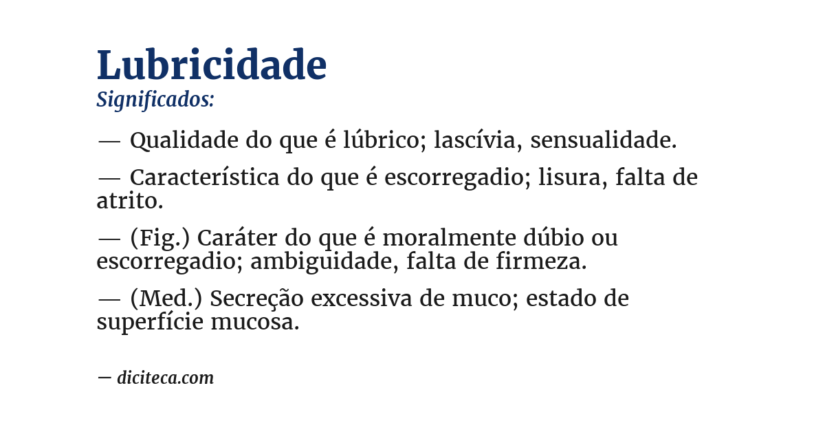 Significado de lubricidade