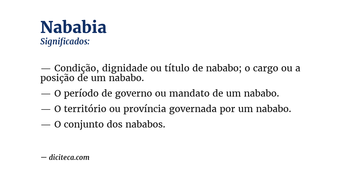 Significado de nababia