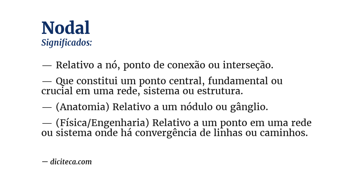 Significado de nodal