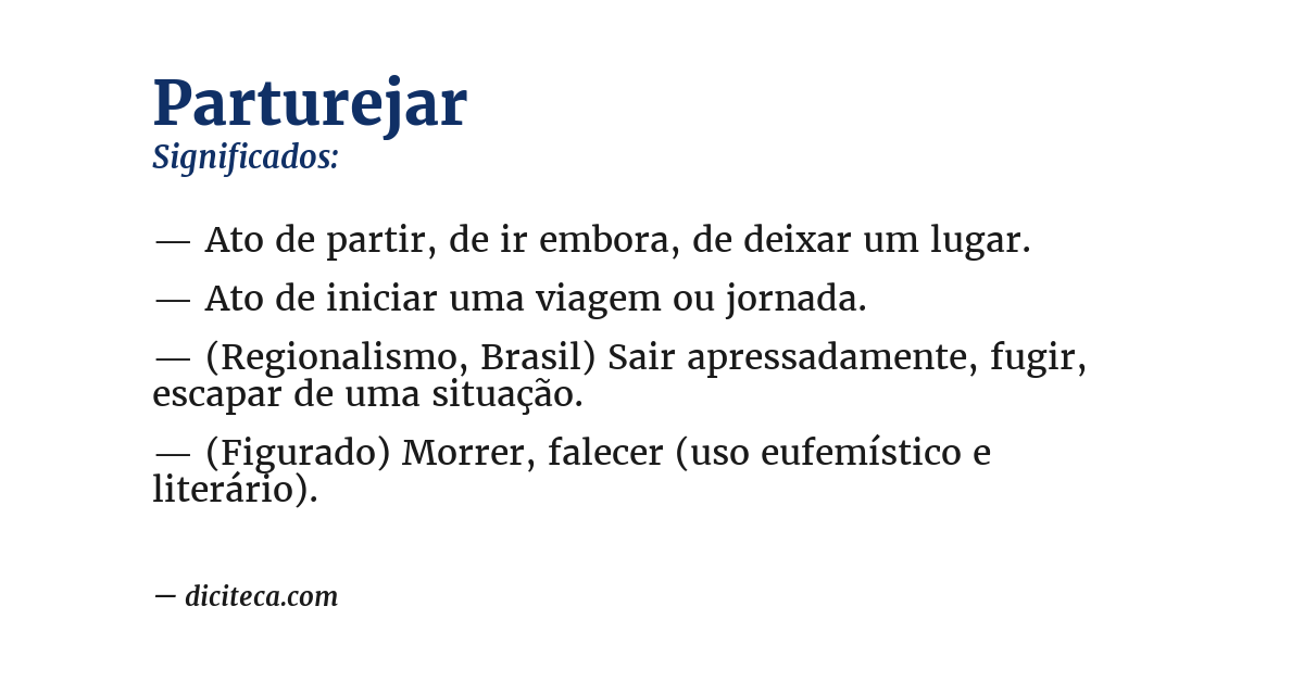 Significado de parturejar