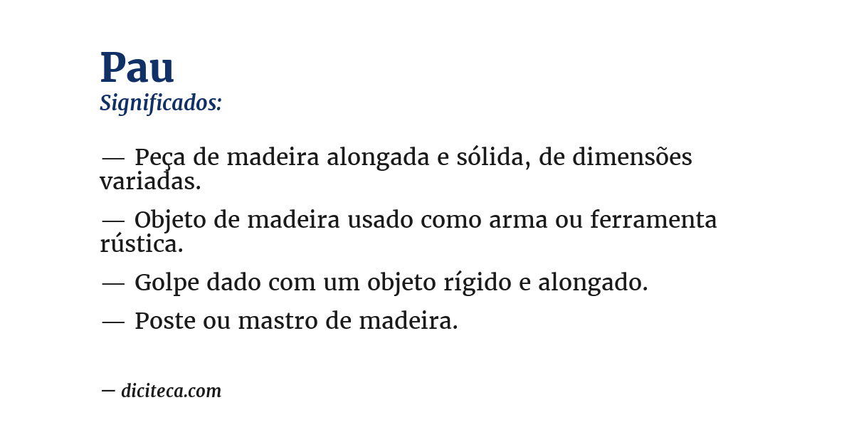 Significado de pau