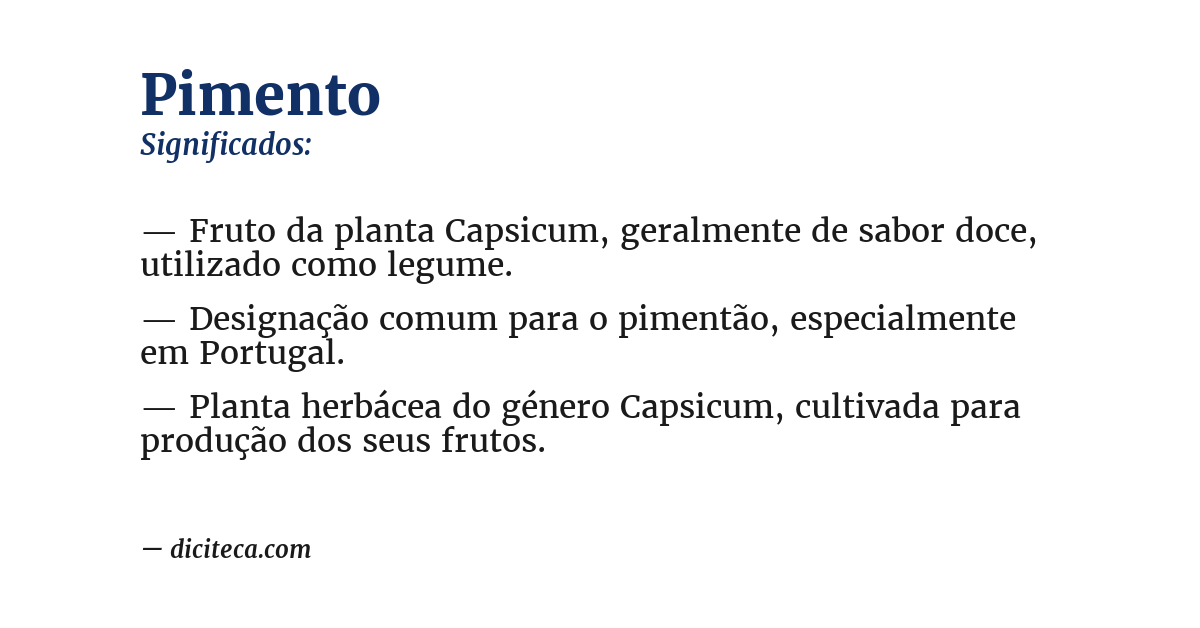 Significado de pimento