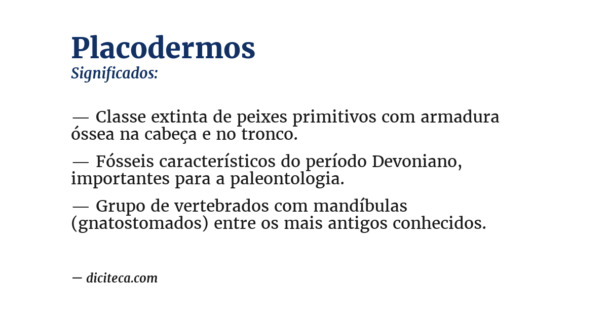 Significado de placodermos