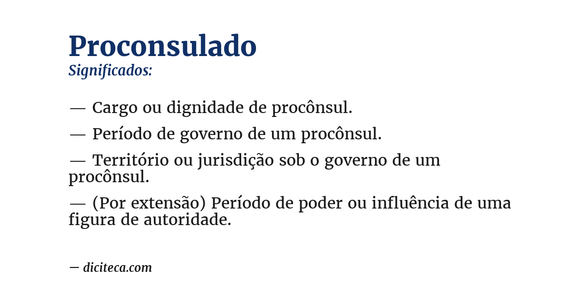 Significado de proconsulado