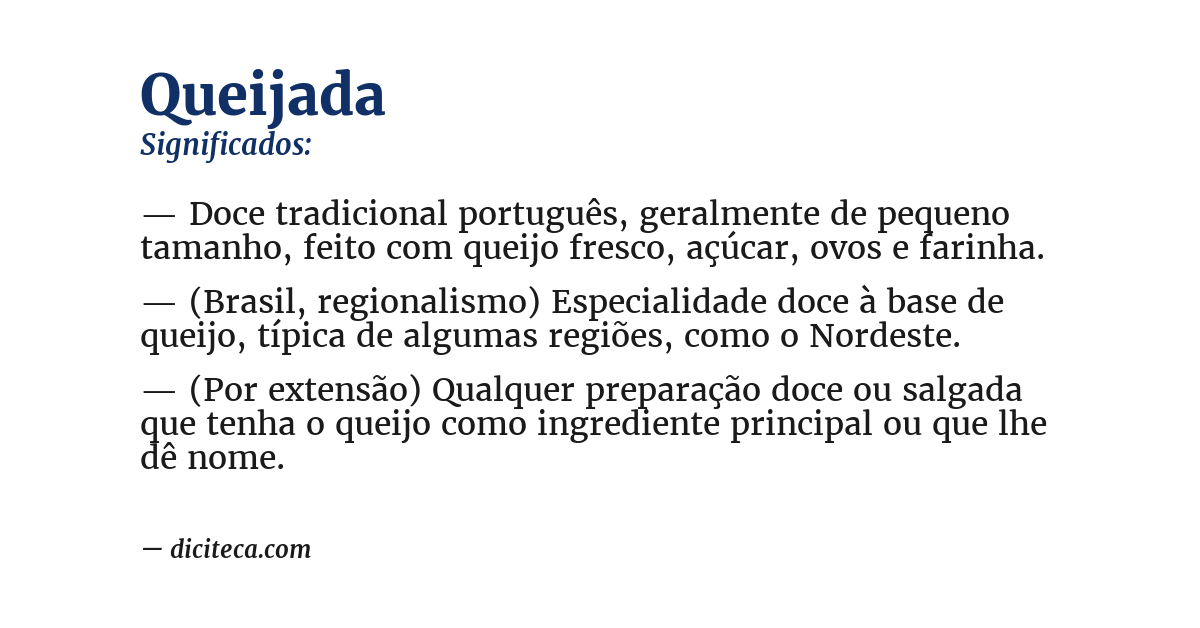 Significado de queijada