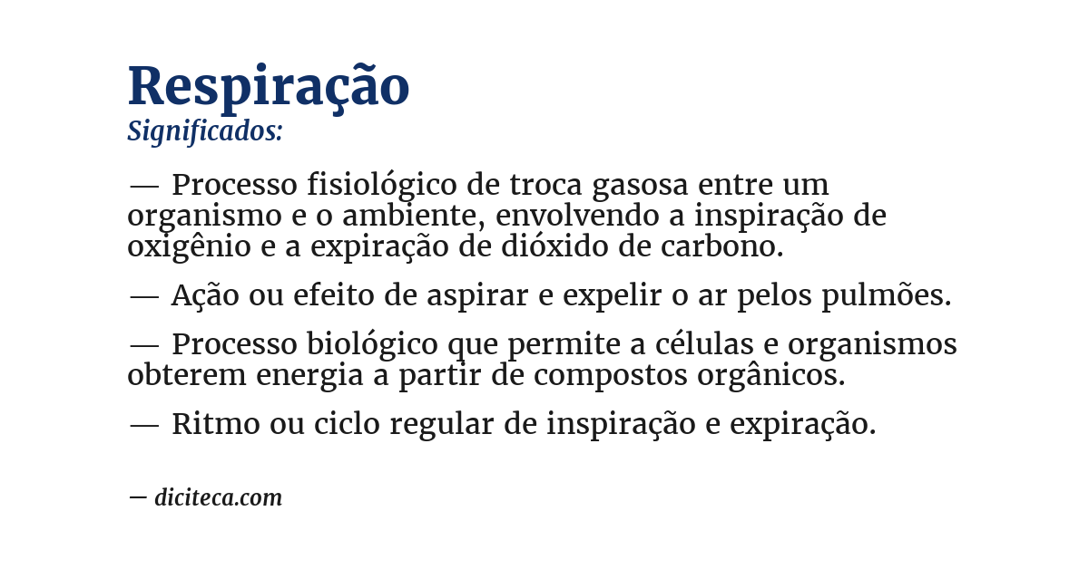 Significado de respiração
