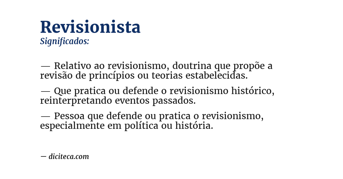 Significado de revisionista