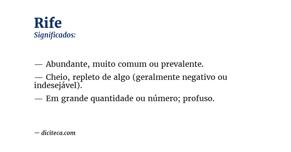 Significado de rife