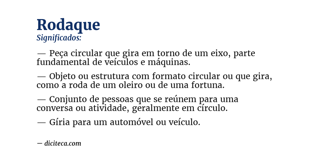 Significado de rodaque