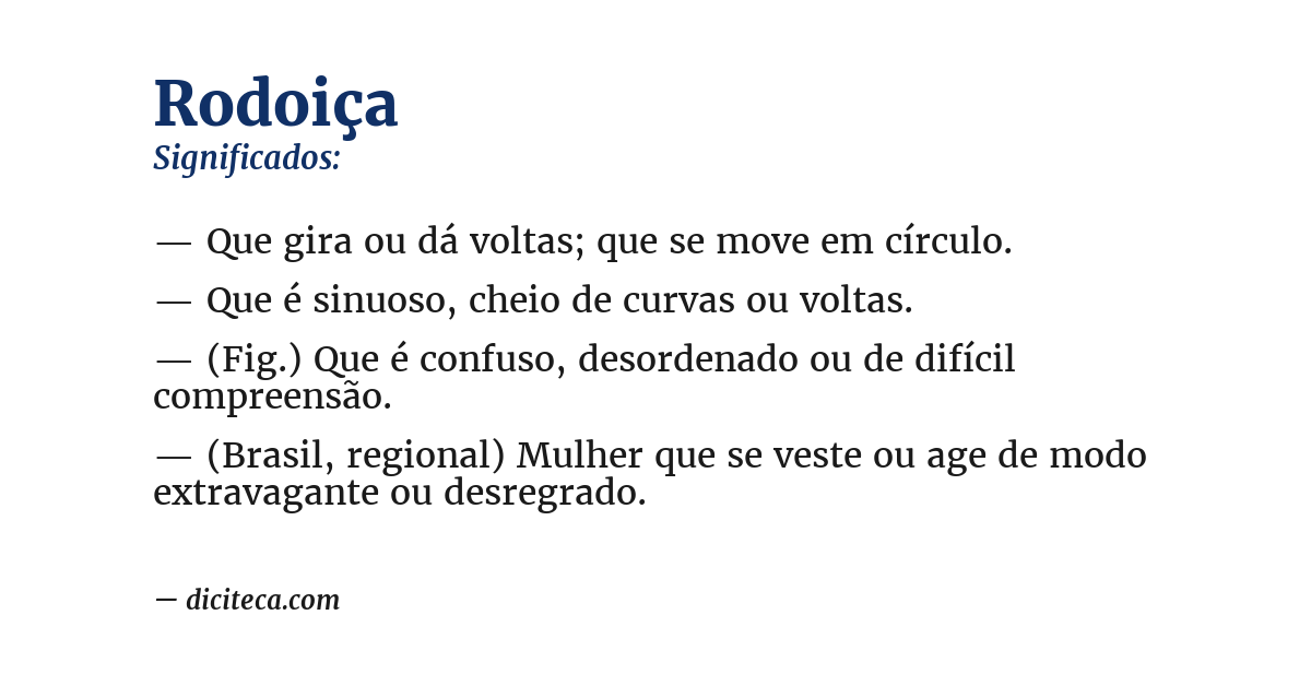 Significado de rodoiça