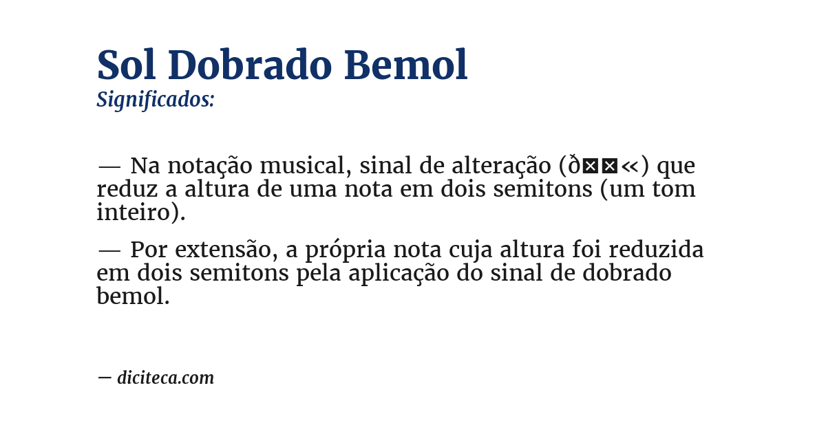 Significado de sol dobrado bemol