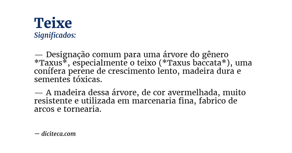 Significado de teixe