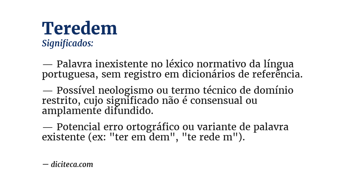 Significado de teredem