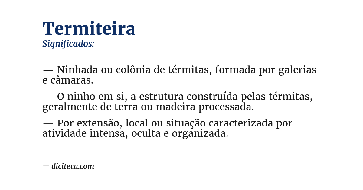 Significado de termiteira