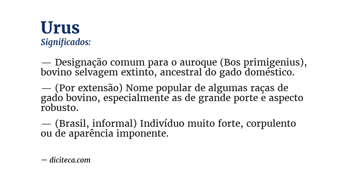 Significado de urus