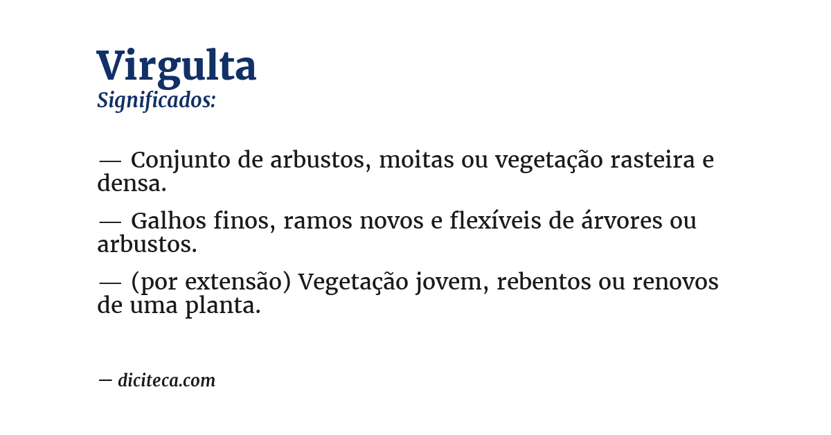 Significado de virgulta