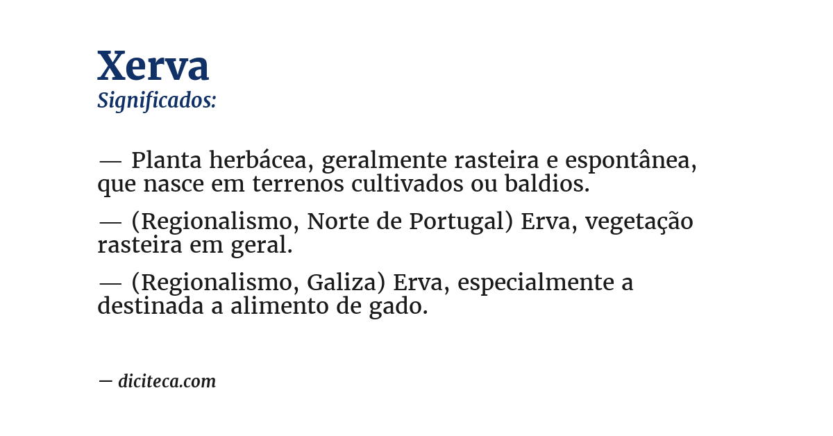 Significado de xerva